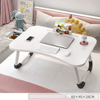 Bandeja para Cama, Mesa Plegable de Desayuno con CAJON Mesa Ordenador Portátil Multifunción Mesa de Ordenador portátil para Cama y sofá