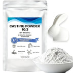 Polvo de Yeso para Fundición 300G, Polvo de Fundición de Secado Rápido para Principiantes, Desmolde en 20-30 Minutos, Polvo Mineral Natural, Fácil de Mezclar y No Tóxico para Arte DIY en Casa