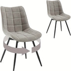 2 sillas de comedor, silla giratoria, silla de cocina, silla de sala de estar, sillón con respaldo, asiento de terciopelo, para cocina, sala de estar, sala de estar