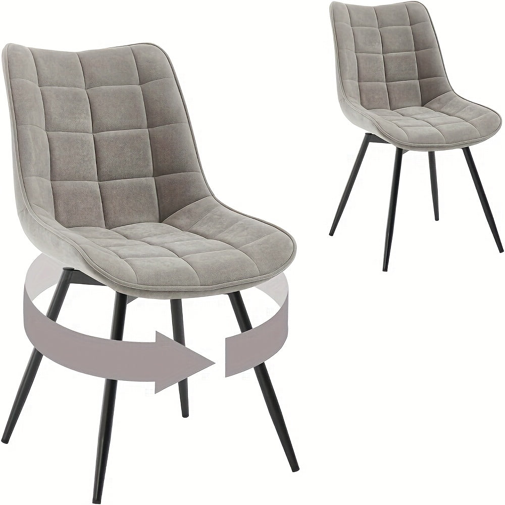 2 sillas de comedor, silla giratoria, silla de cocina, silla de sala de estar, sillón con respaldo, asiento de terciopelo, para cocina, sala de estar, sala de estar