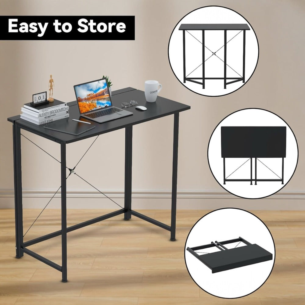 Mesa Escritorio Plegable, Mesa de Oficina Plegable, para Ordenador, Pequeño Mesa Ordenador Plegable Escritorios portátiles para Estudio, Casa Oficina 80x40x75cm