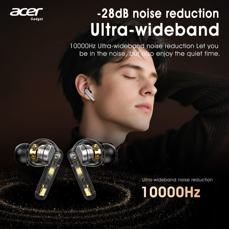 Auriculares Bluetooth | Auriculares inalámbricos Acer Ohr646 originales y oficiales, intrauditivos, inalámbricos 6.0 ANC con reducción activa de
