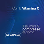 Suplemento de colágeno y ácido hialurónico con biotina. Fórmula con colágeno hidrolizado, 240 tabletas, ingesta diaria aproximada de 2000 mg. Hecho en Italia