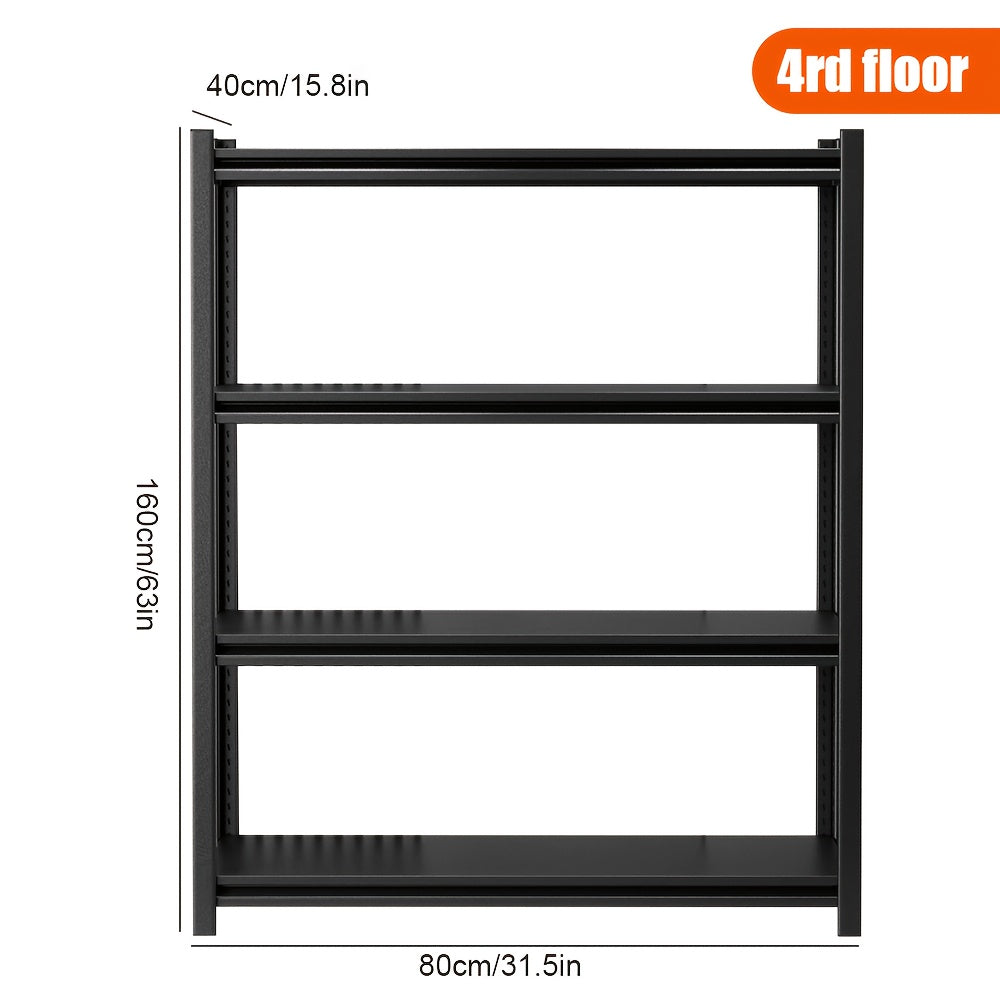 Estantería de almacenamiento metálica de 1 pieza, resistente, de 3/4/5 niveles, ajustable, para garaje, accesorios de viaje, artículos esenciales de viaje, apta para viajes y salidas, almacén, sótano, despensa - Estante organizador multiusos