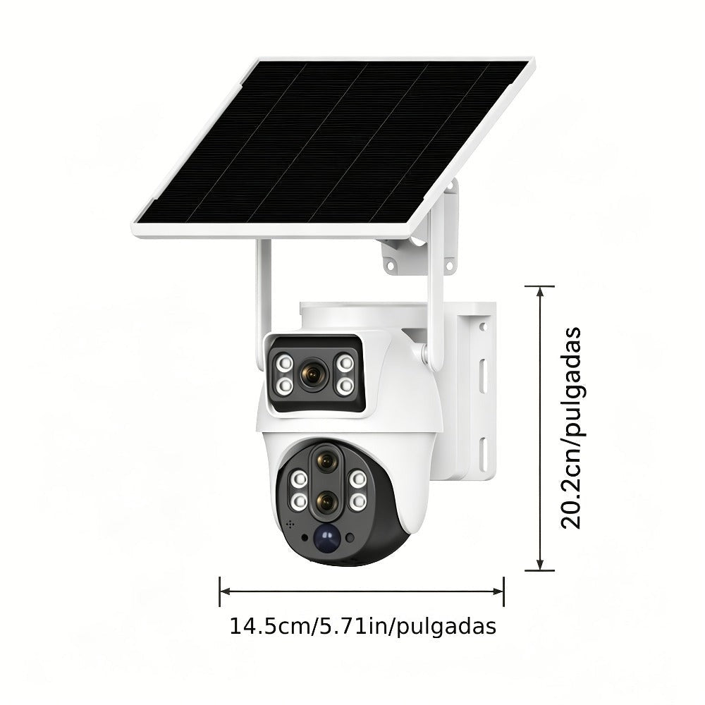 Cámara de Seguridad Exterior XIAOVV: Ofrece Versiones WiFi 2.4G o 4G LTE; Cámara PTZ con Zoom de 10x | Carga Solar | Rotación Horizontal de 355° y Rotación Vertical de 90° | Detección de Movimiento con IA, Área de Detección, Audio Bidireccional, Almacenam