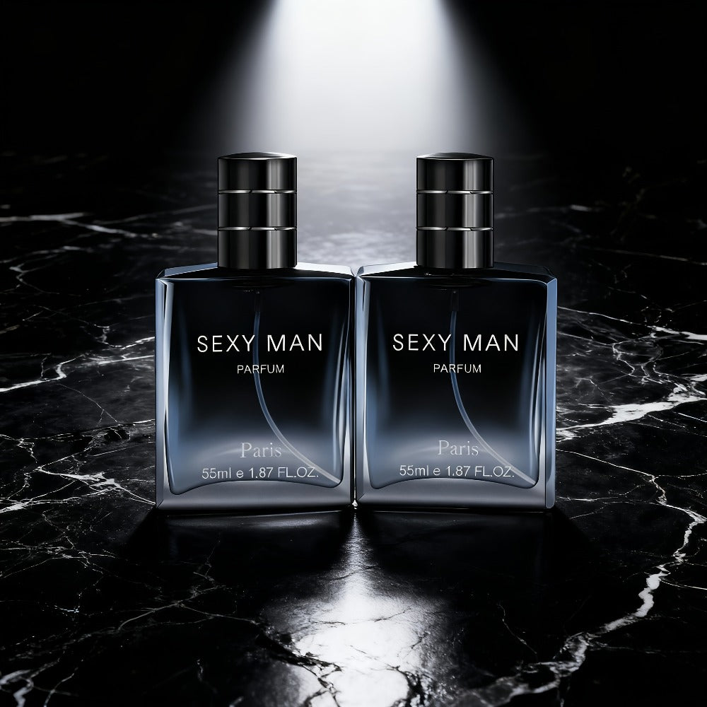 Set de Perfumes de 3 Opciones (Paquete de 2) (2 X 55 ml/1.8 oz) | Botellas con Degradado Negro/Azul | Aroma a Bergamota y Cuero | Perfecto para Inauguración de Casa y Uso Personal