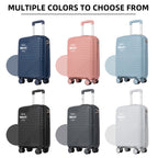 Maleta de Cabina PP de 18 Pulgadas con TSA, Ruedas Giratorias 360° y Mango Elástico - Resistente a la Presión para Viajes, 6 Colores (///) - Apto para Avión