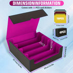 Caja de almacenamiento para tarjetas coleccionables para más de 3000 tarjetas, caja magnética para barajas de tarjetas adecuada para MTG y tarjetas deportivas, caja premium para barajas de tarjetas Commander con 10 separadores de tarjetas compatibles