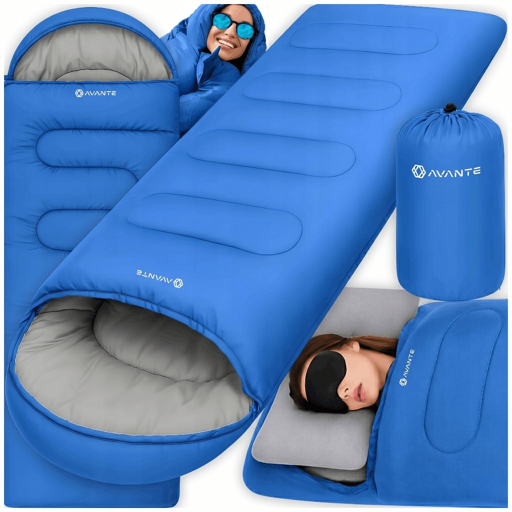Saco de dormir turístico con capucha 210x75 cm, bivouac ligero. Saco de dormir de camping impermeable para verano y estaciones de transición. Relleno sintético hipoalergénico. Saco de dormir momia compacto para mochileros. Cremallera segura. Cordón en la