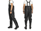 Botas de Vadeo Impermeables para Pesca, Botas de PVC Duraderas para Pesca y Trabajo en Agua, Vadeo con Correas Ajustables, Vadeo Protector con Suela Antideslizante, Alta Resistencia a Daños Mecánicos, Vadeo Profesional para Pesca y Nadar, Botas Cómodas pa