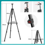 Set de Pintura Artística Artmaker con Caballete de Aluminio de 170 cm, Estuche y 3 Lienzos de Pintura de 24x30 cm, Incluye 12 Pinturas Acrílicas de 12 ml Cada Una, 10 Pinceles y Paleta de Pintura – Kit Completo de Pintura para Niños, Adolescentes y Adulto