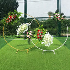 Soporte base de 2 m, trípode circular de metal para fondo, exhibidor de flores y globos, para decoración de fondo de fiesta, escena de boda, soporte de fotografía, aniversario, fiesta temática, Día de San Valentín, Halloween, Navidad, Día de Acción de Gra
