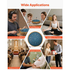 VEVOR Tambor de Lengüeta de Acero, 12 Pulgadas 13 Notas Tambor de Lluvia para Jardín Exterior, Tambores Musicales en Do Mayor con Libro de Música y Baquetas, Instrumento de Percusión para Meditación Yoga Educación Musical para Principiantes, Azul Marino