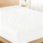 Protector De Colchón, Funda De Colchón Grande De Varios Tamaños, Impermeable, Transpirable, Suave, Impresa, Lavable A Máquina, Blanco
