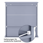 Costoffs Armario con Espejo para Baño con Puerta de Espejo, Armario Colgante para Baño con Espejo de Pared con 3 Estantes 56 Cm X 13 Cm X 58 Cm