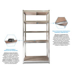 Estantería Metálica Galvanizada Nyana Home 875kg 5 Baldas 180x90x40cm