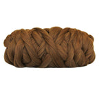 Lana Polaca, Peinada, 10g - Marrón/Amarillo Melange