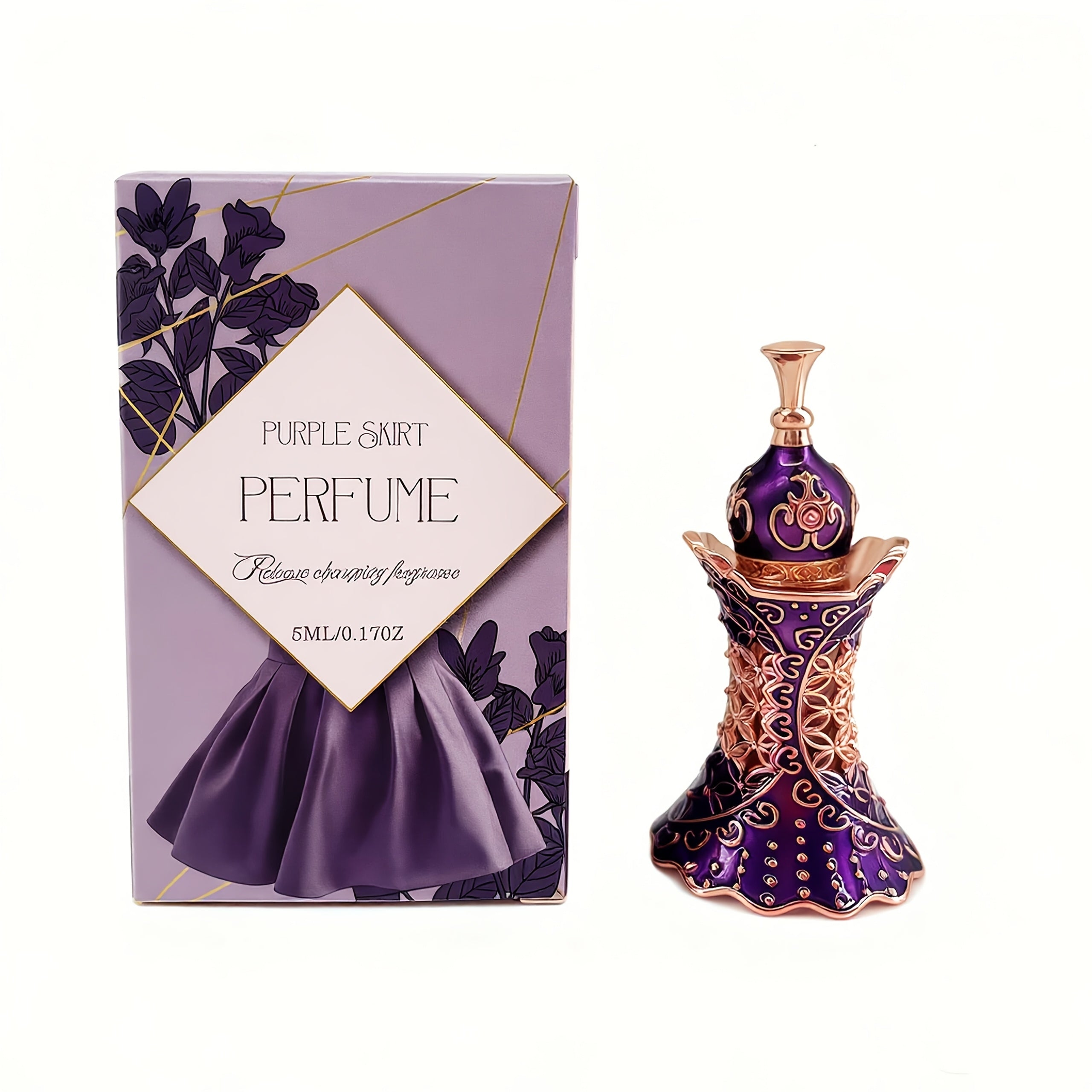 Aceite de perfume árabe para mujer que abre con rosa, mezclado con vainilla cálida y dulce, y termina con notas de almizcle y madera entrelazadas y asentadas, dejando una fragancia duradera y memorable. Su pequeño tamaño lo hace fácil de llevar