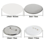 VEVOR 3" 75mm Suministros de partes de insignias de botón para máquina de fabricación de botones 200 juegos (máquina no incluida)