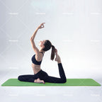 Alfombra de yoga de 3.3 mm - Alfombra de ejercicio antideslizante para yoga, Pilates, estiramientos, ejercicios en el suelo y fitness, negro