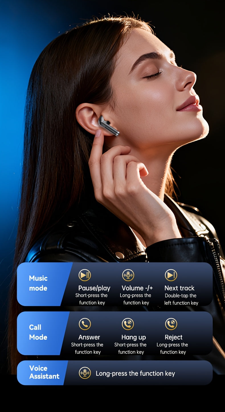 Auriculares Bluetooth | [Producto oficial auténtico de Acer] Auriculares inalámbricos TWS OHR617 con graves profundos, sonido estéreo, batería de