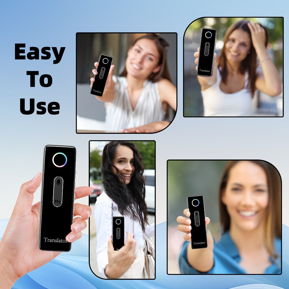 Gadget de traducción de idiomas compacto, traductor bidireccional instantáneo, aplicación de traducción de voz en línea, compatible con 136 idiomas, dispositivo de traducción altamente preciso para viajes, negocios y educación