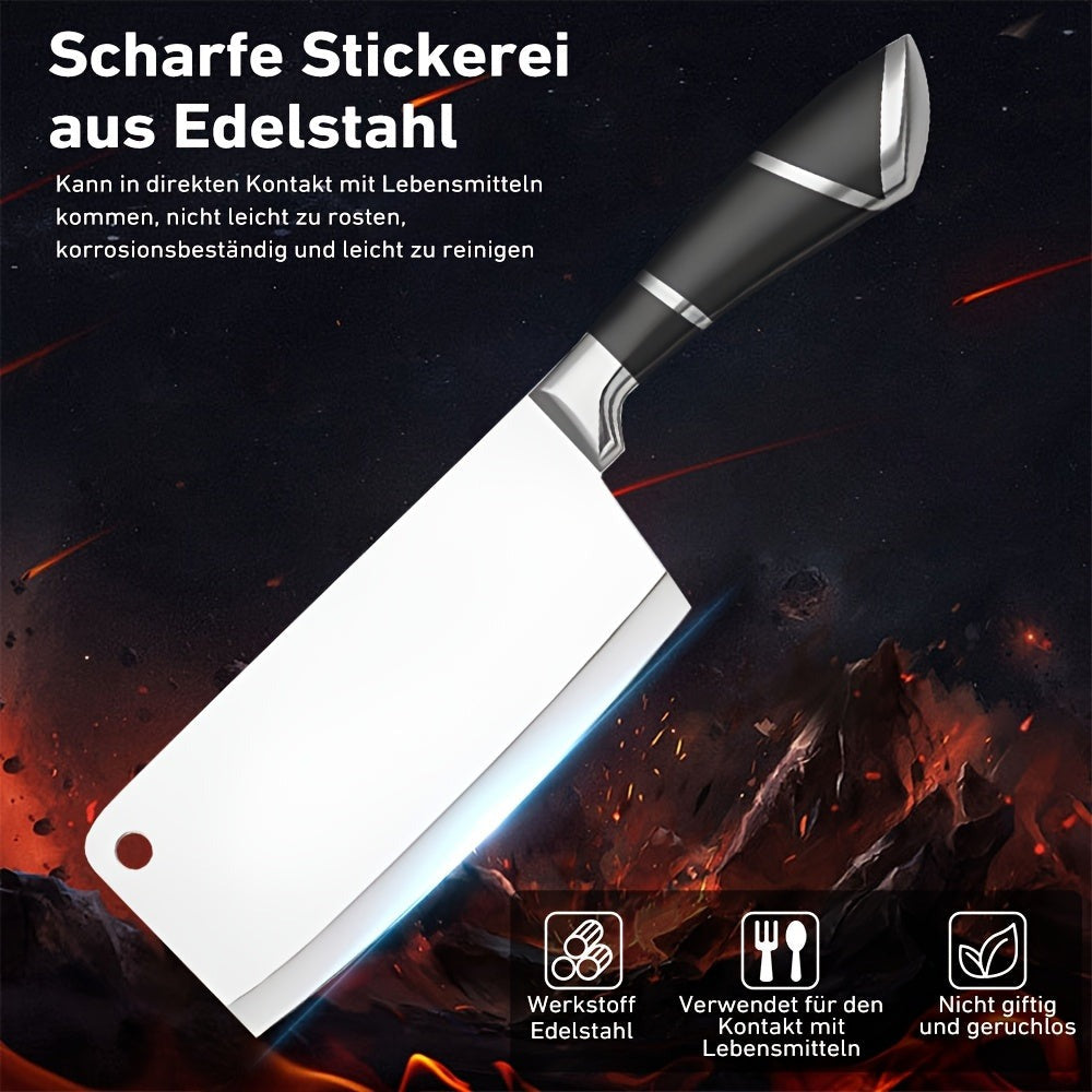 Juego de 9 Cuchillos de Cocina Ultra Afilados, Colección de Cuchillos de Acero Inoxidable con Diseño Ergonómico de Mango, Incluye Bloque para Fácil Almacenamiento y Portabilidad, Ideal para Picar, Cortar y Preparar Frutas, ¡También es un Excelente Regalo!