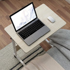 Mesa auxiliar con ruedas 60X40 cm Mesa para portátil Mesa Auxiliar de Altura Ajustable para Dormitorio Mesita de Noche Móvil Diseño Compacto que Ahorra Espacio