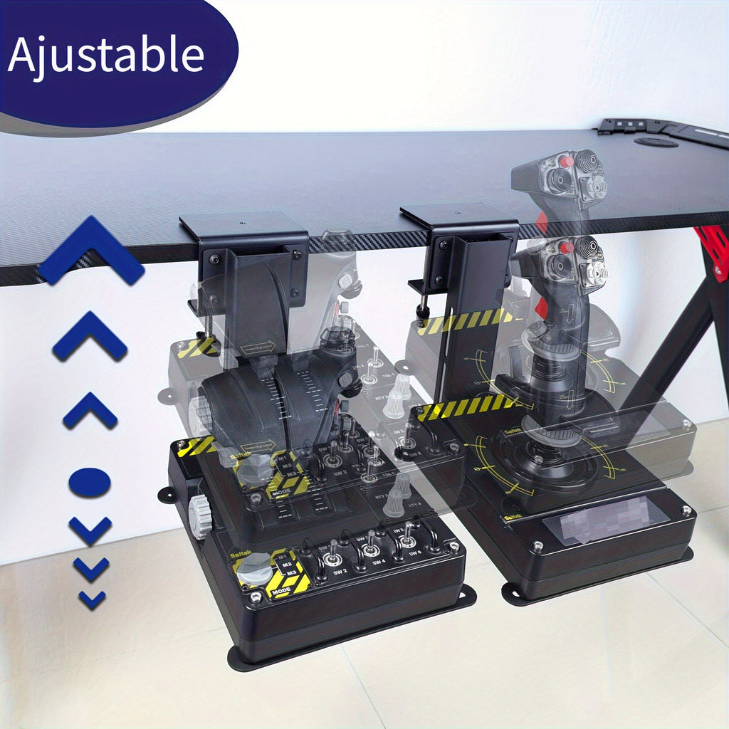Soporte de escritorio HOTAS para simulación 2 piezas | Simulador de vuelo, gaming y escritorio