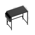 Escritorio, Escritorio para Computadora, Mesa Pequeña, 100 X 48 X 72 Cm/40X19X28In, Mesa de Oficina con Bolsa de Almacenamiento, Mesa para PC para Oficina, Estudio, Dormitorio, Estructura de Metal, Moderno y Fácil