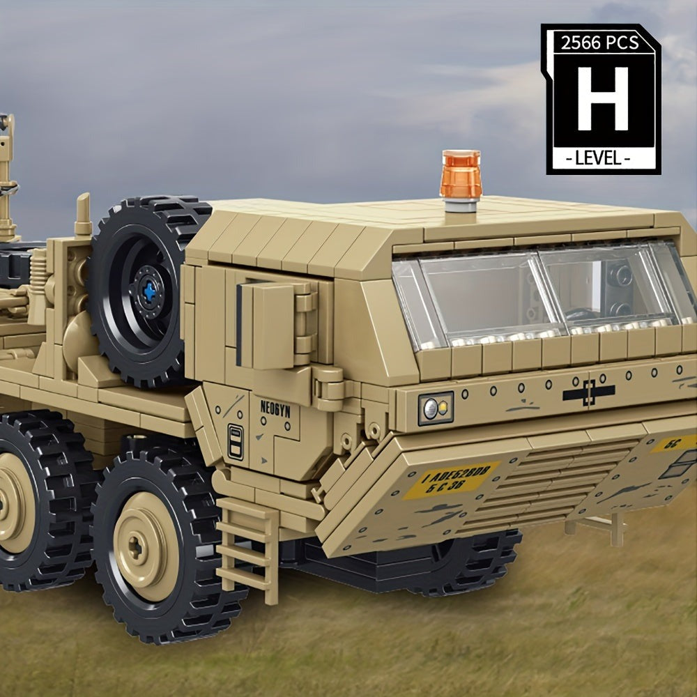 2566 piezas, Bloques de construcción de clip de coche cohete de la serie militar, Bloques de construcción militares de tecnología a gran escala MOC, Modelo de camión de juguete de exhibición de colección para adultos, Regalo para aficionados, 628014