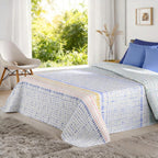 Colcha Reversible de Verano Bouti, Edredón de Microfibra Estampado, Ligera y Transpirable para Todas las Estaciones, Manta Fina para Primavera y Verano (Sin Fundas de Almohada)