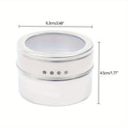 9 piezas de caja de almacenamiento magnética para escritorio de salón, recipiente de acero inoxidable para accesorios de uñas, caja de almacenamiento montada en la pared