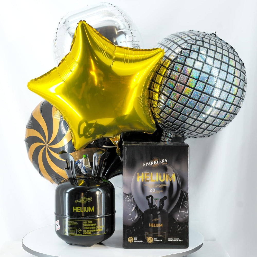 Botella Grande de Helio Gas Helio para 50 Globos - Cilindro Desechable Capacidad 0.40M3 - Ideal para Halloween, Navidad, Bodas, Cumpleaños, Fiestas - Haz que Tus Globos Floten con SPARKLERS CLUB