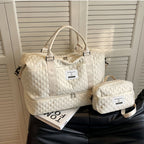 Set de Bolso Duffel de Viaje, Bolso de Fin de Semana para Mujer con Bolso de Hombro, Bolso de Mano de Noche con Compartimento para Zapatos, Bolso de Gimnasio para Yoga con Bolsa para Zapatos con Bolsillo Húmedo, Bolso de Hospital para el Trabajo de Parto