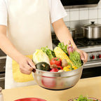 26 tazones para ensalada con tapas, 6 tazones mezcladores de acero inoxidable, 3 accesorios de cuchillo mezclador, 17 herramientas de cocina prácticas, antideslizantes, gadgets de cocina resistentes al óxido para ensaladas y más