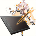 GAOMON M10K Tableta Gráfica Profesional Grande Compatible con Mac y PC, Mesa de Dibujo Grande con Lápiz Óptico sin Batería, 8192 Niveles, 10 Teclas de Acceso Rápido, - Adecuada para Arte Digital, Edición de Fotos, Diseño, para Uso de Oficina