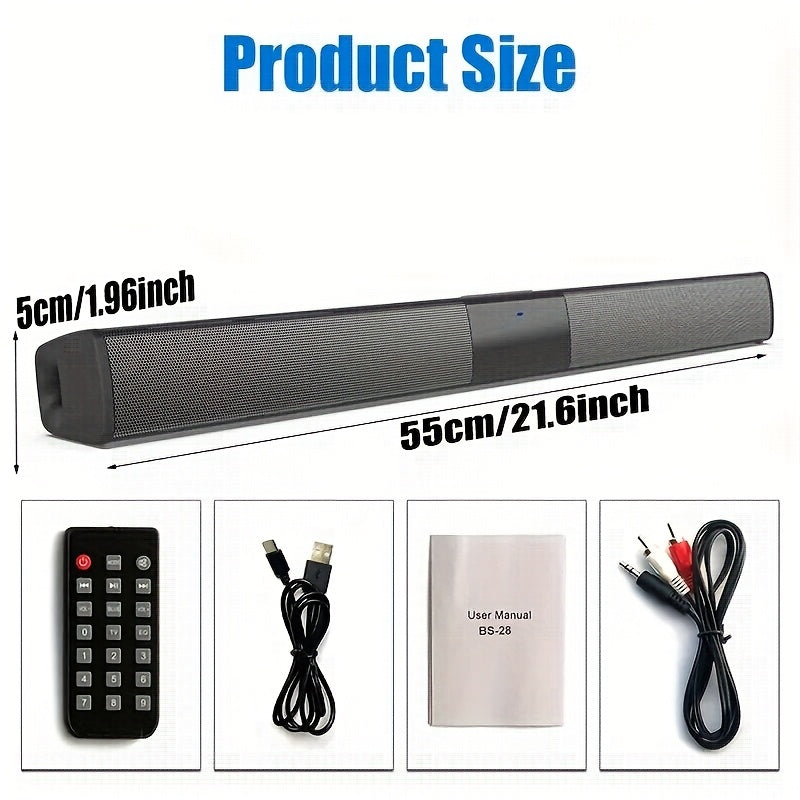 Barra de sonido inalámbrica 2 en 1 para TV PC y cine en casa | diseño funcional