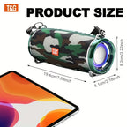 Altavoz Bluetooth | Altavoz Inalámbrico Portátil de Alta Potencia TG192, Caja de Música con Correa, Con Luz LED Intermitente, Se Puede Conectar a