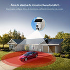 2 cámaras de seguridad solares de 8MP, 2.4Ghz Wifi, monitoreo de seguridad de alta definición, lente dual, rotación automática, movimiento, detección, llamada bidireccional, cámara de vigilancia de seguridad, batería de 365 días, con visión nocturna