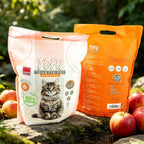 Arena para gatos con tofu perfutado, 6 l (1 paquete), original, arena para gatos con manzana, lavanda, limón y fibra de soja.