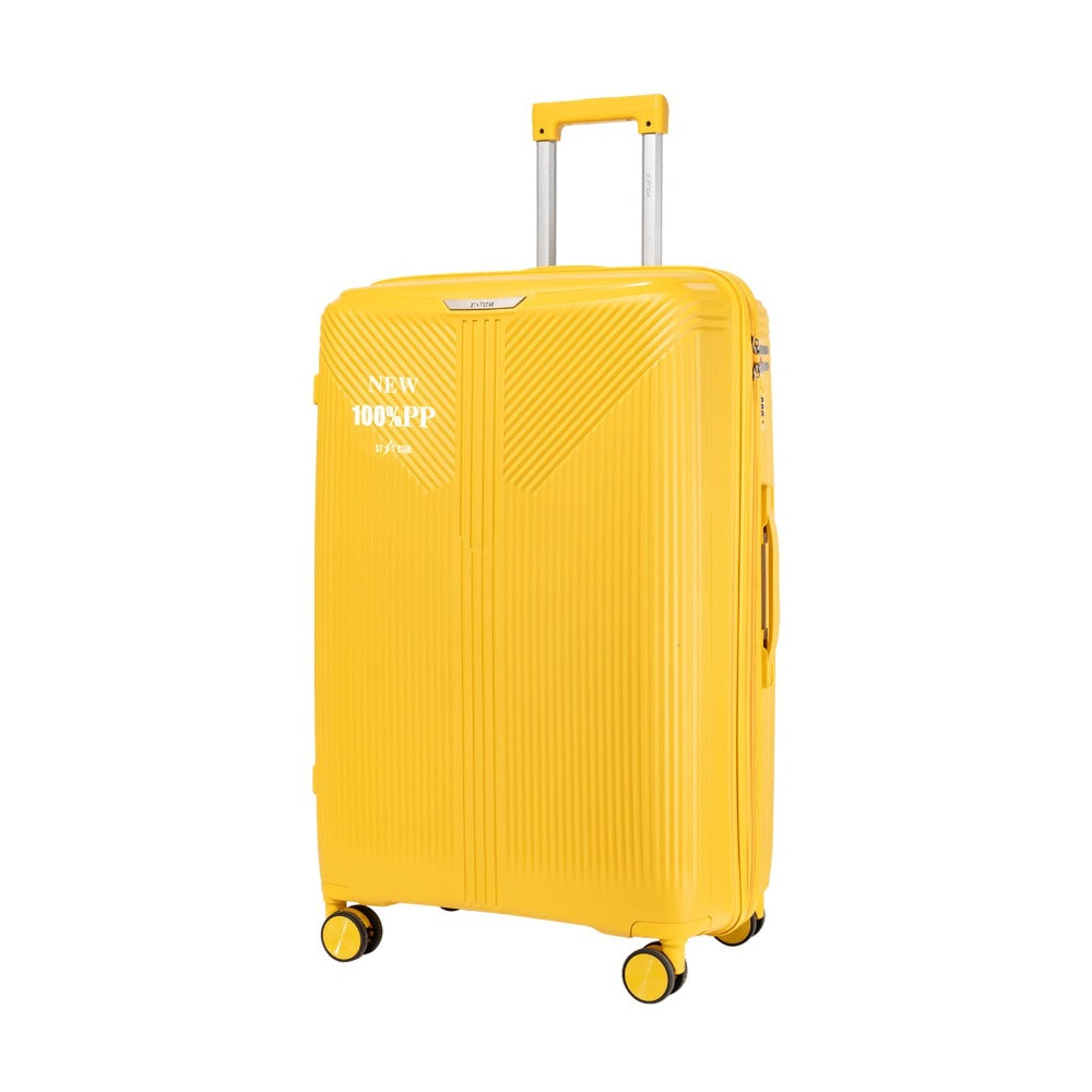 Maleta espaciosa de PP de 28" diseñada para equipaje de factura. Cuenta con ruedas silenciosas, cerradura antirrobo con contraseña y construcción duradera. Perfecta para viajes de larga distancia, viajes familiares y viajes diarios, un imprescindible para
