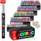 Rotuladores | Guangna Juego de rotuladores acrílicos nuevos de 288/240 colores, tinta líquida, rotuladores de dibujo artístico, empaque elegante