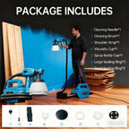 Pistola de pulverización de alta potencia HVLP de 800W para pintura gruesa (120 Din-s), recipiente extraíble de 1300ml, manguera de aire de 2.5m y cable de alimentación de 3m, 3 patrones de pulverización para horizontal/vertical, ovalado y redondo, pintur