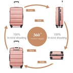 Diseño horizontal desnudo de gran capacidad con cerradura TSA ruedas giratorias maleta de shell duro ABS para regreso a clases regalo de vacaciones