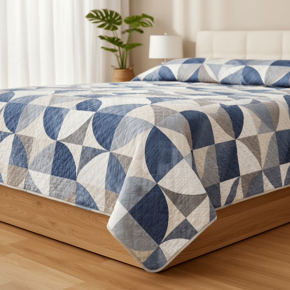 Colcha Bouti Microfibra Reversible Estampada – Colcha Verano y Entretiempo Ligera y Transpirable, Acolchado Pinsónico para Todas las Estaciones, Sin Fundas de Almohada