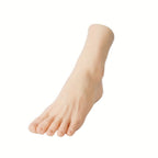 Modelo de Pie Artificial Realista con Dedos Activos Independientes - Textura Suave en Beige Claro y Estructura Esquelética Anatómica, Pies de Resina a Tamaño Real con Movimiento Independiente de Dedos, Ideal para Práctica de Uñas, Entrenamiento de Masajes