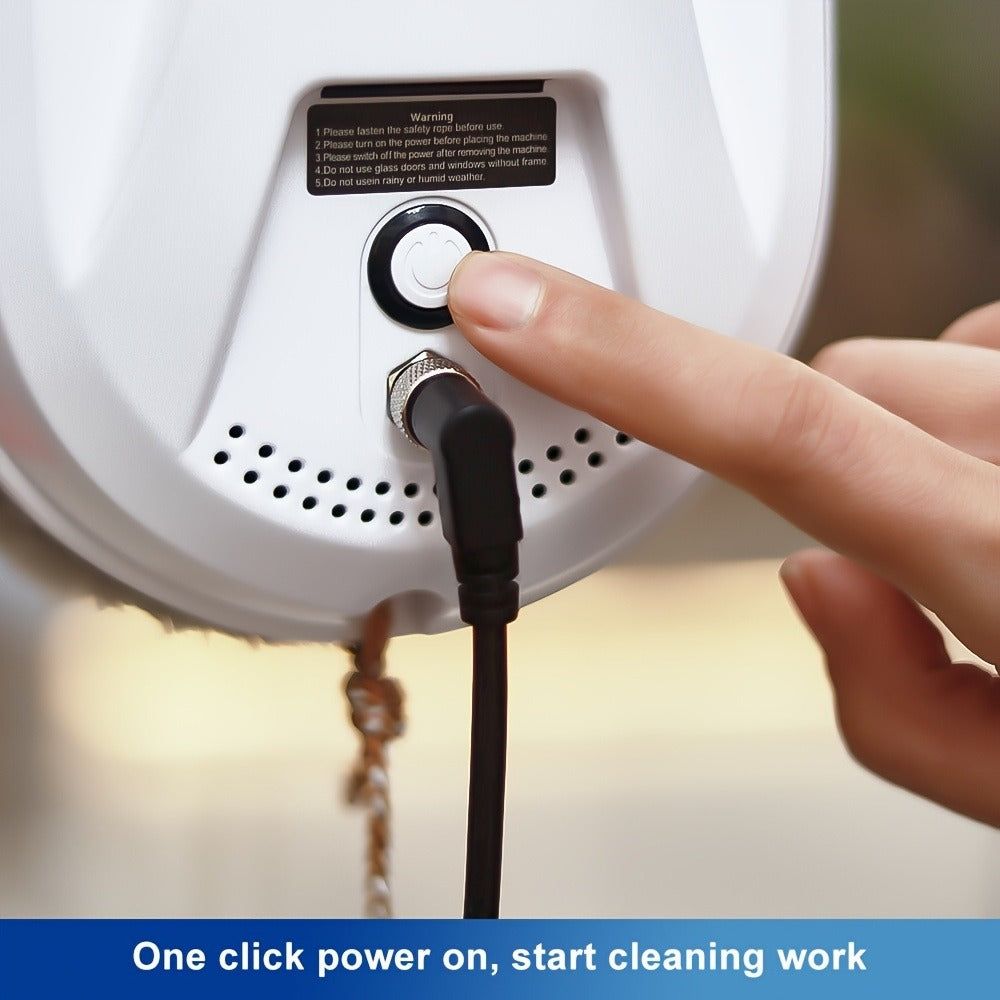 [Nuevo Plug-In 2026] Puruikai02 Robot de Limpieza de Ventanas Totalmente Automático | Alimentación Continua + Control Remoto Inteligente | Cuerda de Seguridad Anti-Caída de 4.5M | Incluye 10 Paños de Limpieza + Botella de Spray | Almacén Local Envío Inmed