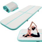 Colchoneta de aire de PVC de 10FT | 3m×1m×10cm Colchoneta inflable para gimnasia y acrobacia para entrenamiento de yoga, color sólido en, púrpura, verde fluorescente - Youyijia