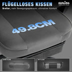 Silla de gaming SUKIDA de tela, silla de gaming ergonómica con reposapiés, silla de carreras para ordenador ajustable con soporte lumbar, silla ergonómica para PC negra